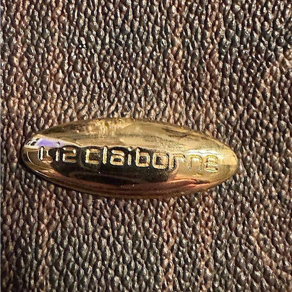 Liz Claiborne Elegant Brown Leather Bag 11x7in - Picture 8 of 13